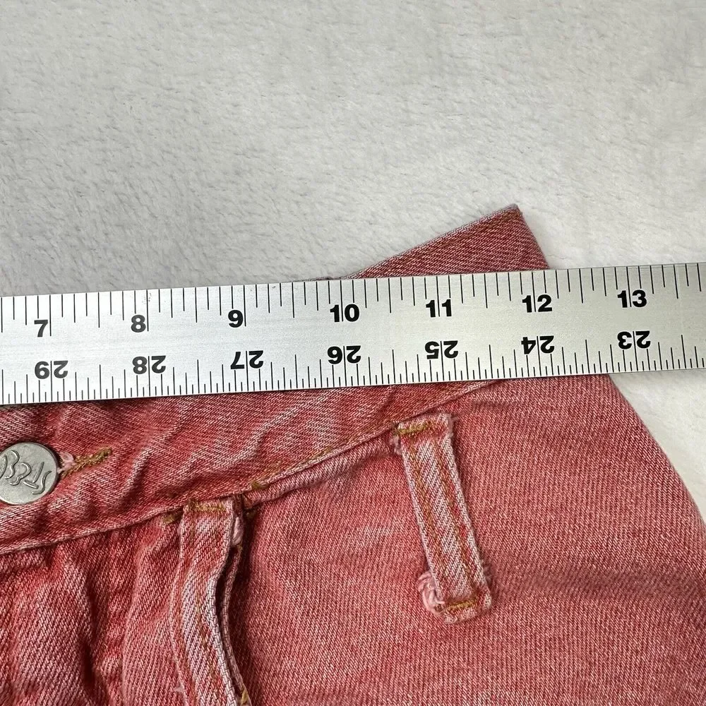 Steel Jeans Womens 5 XS Pink Salmon Vintage High Waist 90s 80s Tapered Retro USA